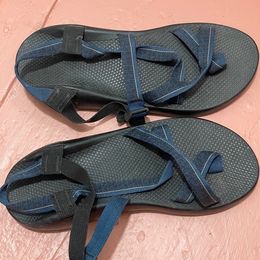 Chaco Black and Blue Sandals
